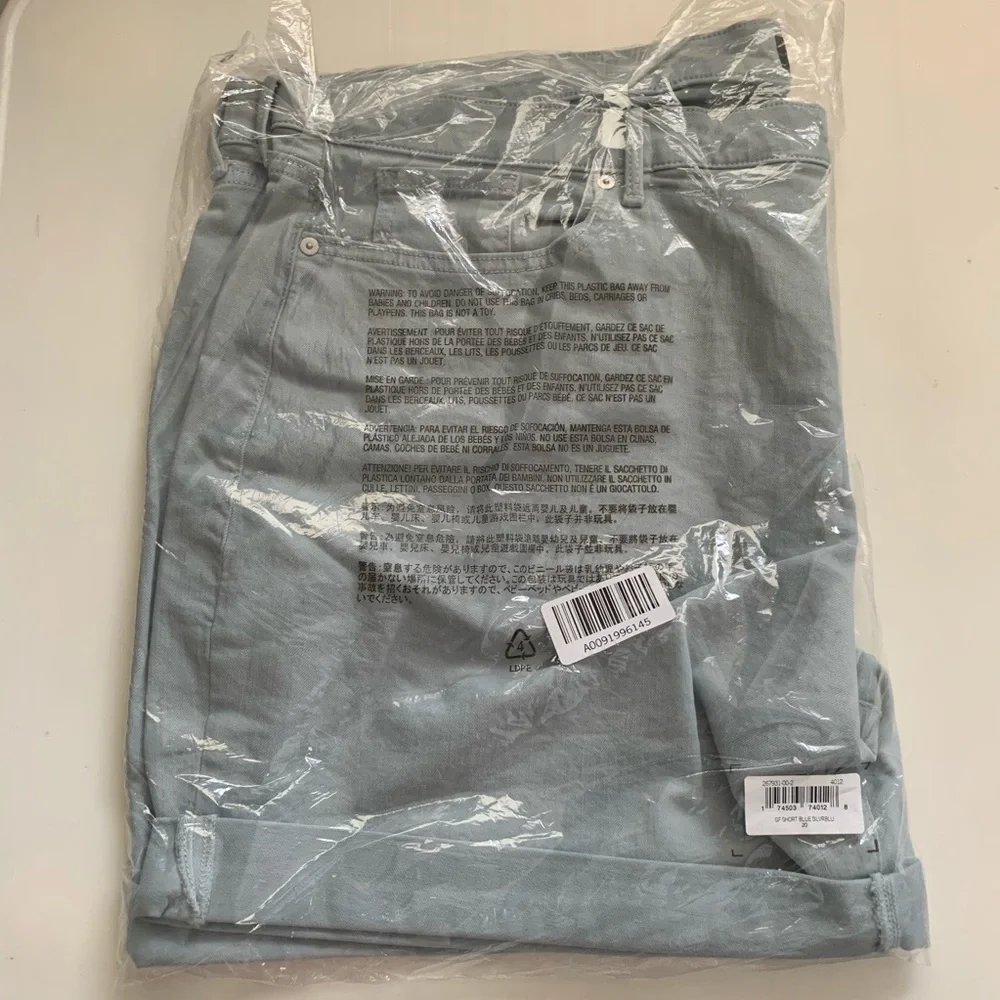 Light wash denim shorts
